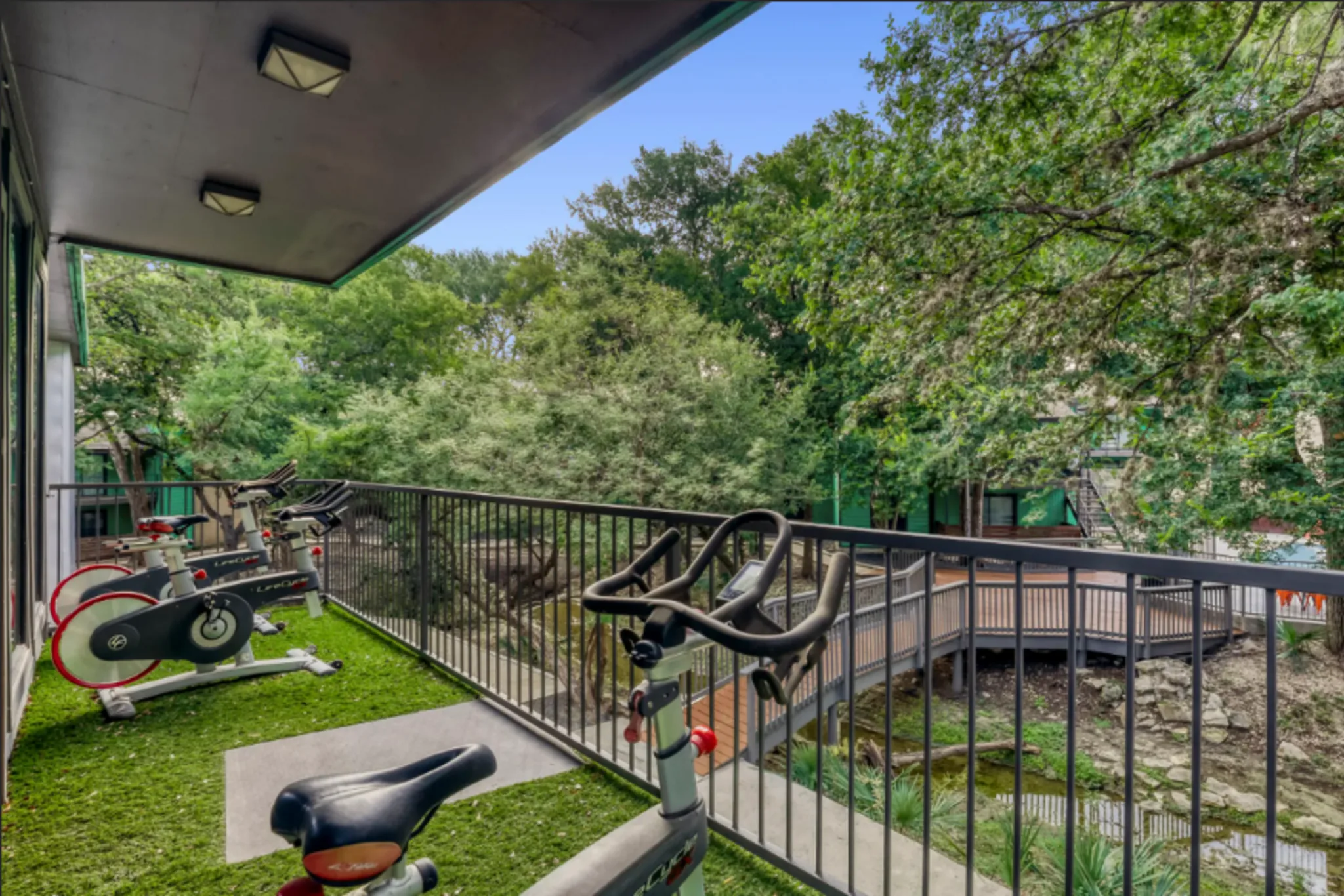 Outdoor fitness terrace at Verde, Austin, TX