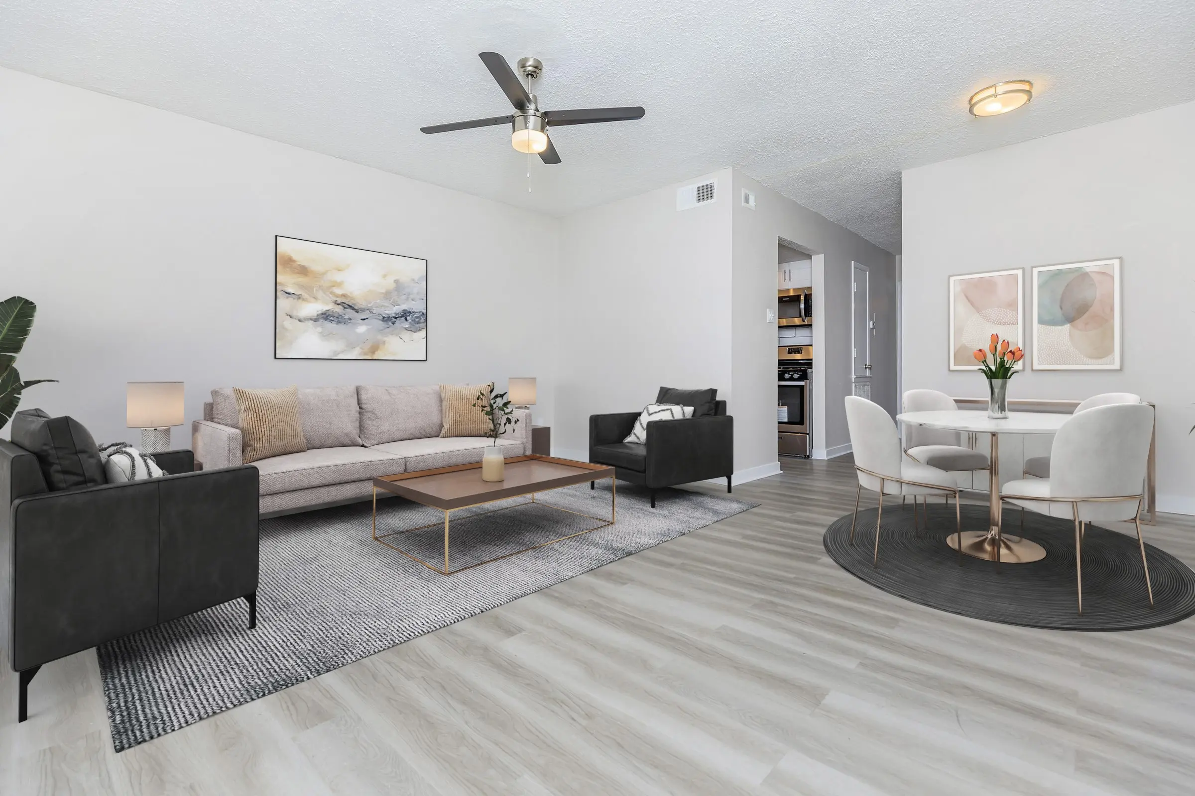 Living room at Aviva North Plaza